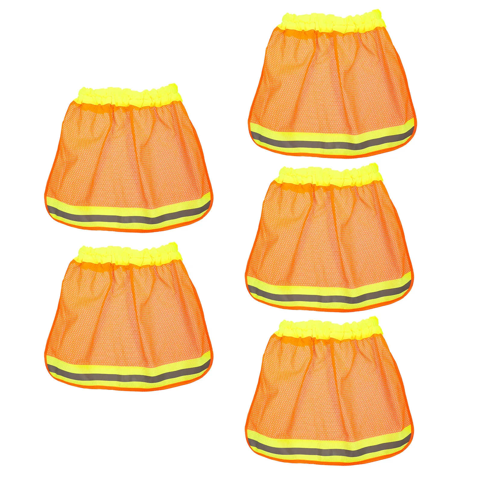 5pcs SafetyHelmet MeshNeckGuard LongShadeDiameter HardHatSunShield Accessories ConstructionHatCover HighVisibility