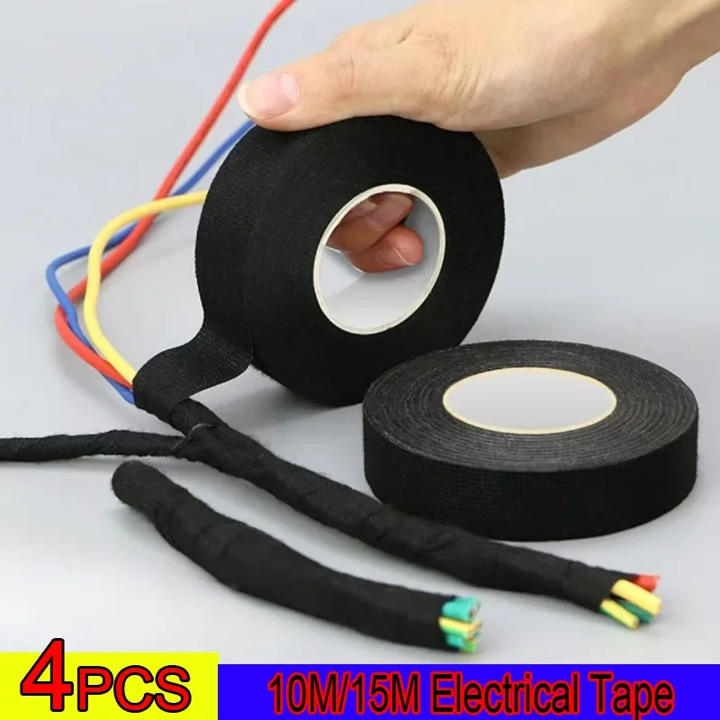 Sound Absorbing Tape Soundproof Automotive Cloth Insulation Black Electrical Tape Heat Waterproof Resistance Cloth Tape