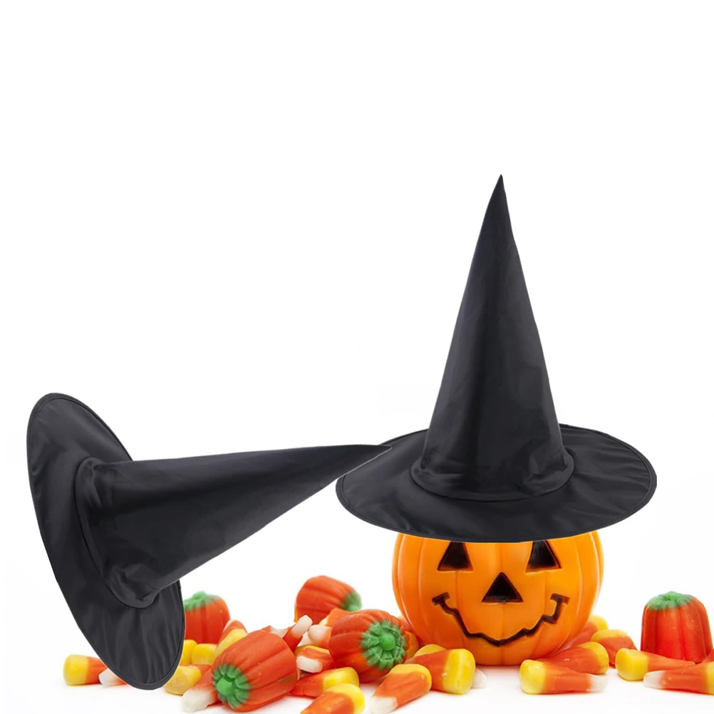 

4pcs Wizard Hat Pcs Black Lightweight Halloween Masquerade Party Decorations Costume Festivals Halloween Witch Hat Headwear