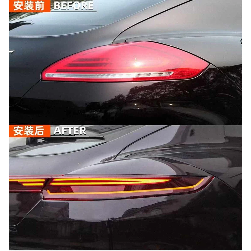 Continuous Taillight Upgrade with LED Lamp for 2010-2016 Porsche Panamera 970 New Brake Turn Signal Reverse Light at 12V Voltage