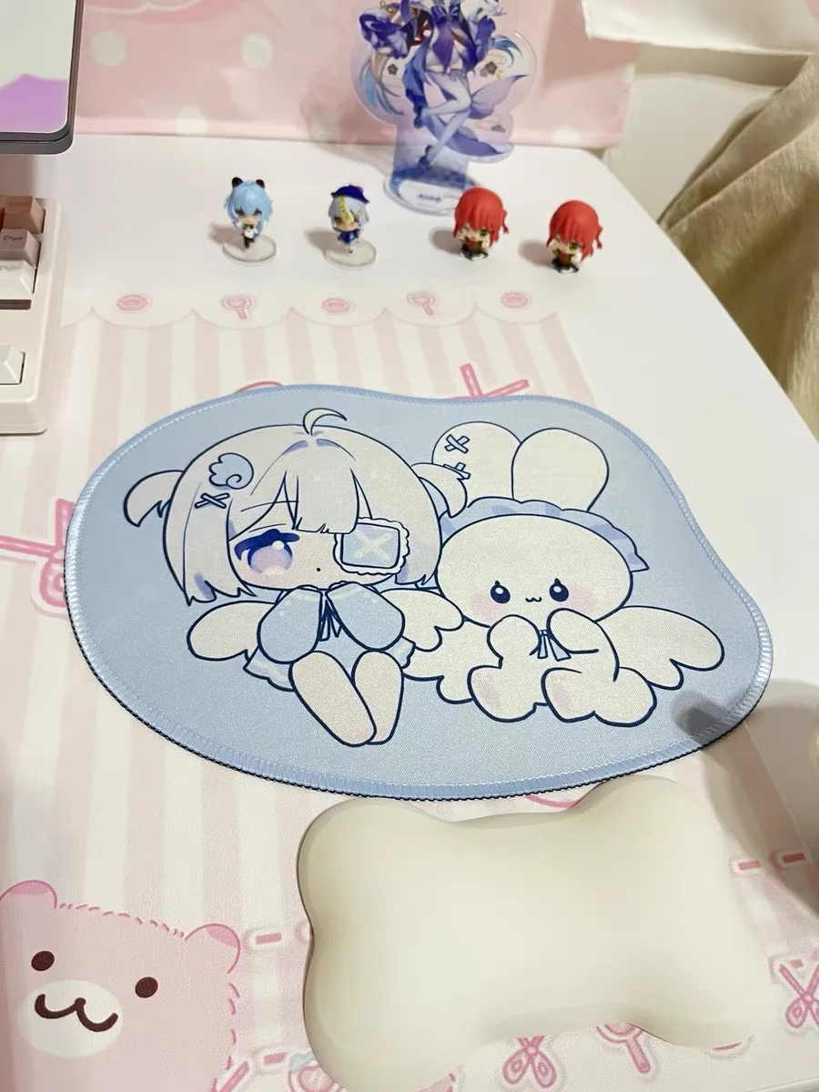 Original water-coloured dream cloth cute alien mouse pad, rubber bottom non-slip