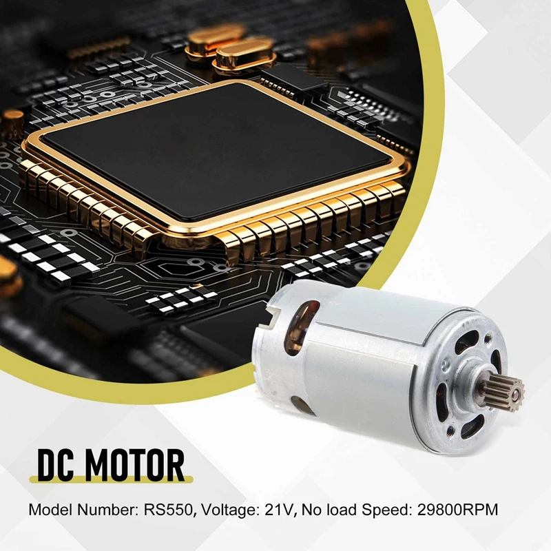 RS550 DC Motor 8.2Mm 14 Teeth Gear Mini Motor 21V 29800RPM Electric Saw Motor For Reciprocating Rechargeable Hand Saw