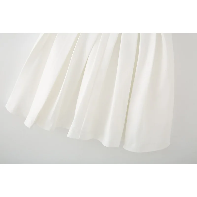 젤리타인 여성 드레스 V넥 슬리브리스 슬림핏 우아한 캐주얼 파티 데일리룩 A라인 미디 드레스 여름 2025 패션 시크