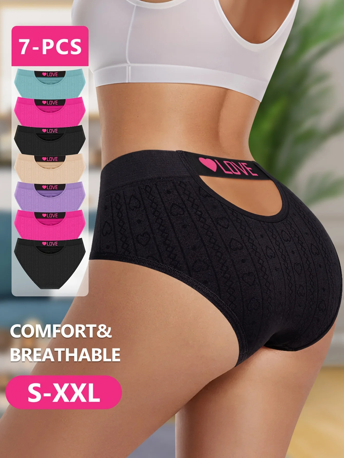 7-Pack of Women's Underwear, Seamless Underwear, Low-Waisted, Seamless, Fashion…