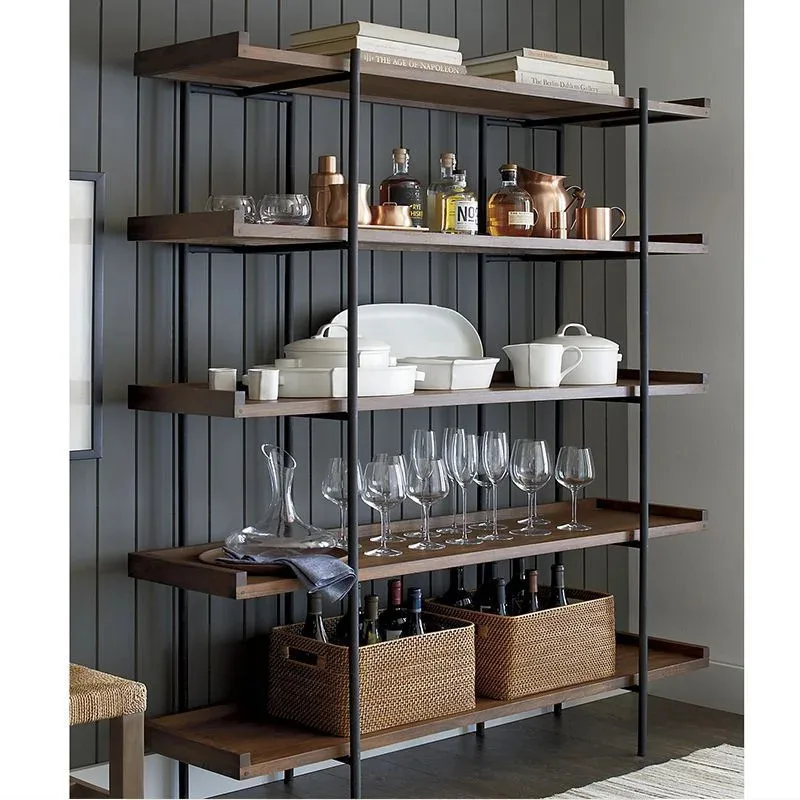 custom.Custom Heavy-Duty Metal and Wood Garage Racking Shelving Display Stand Stylish Durable Storage Solution