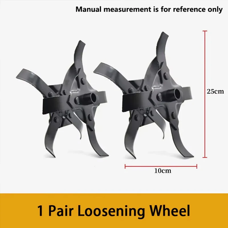 Electric Lawn Mower Accessory Wheels Weeder Wheel Lawnmower Weeder Wheel Loose Wheel Deep Tillage Furrowing Wheel for Gardening