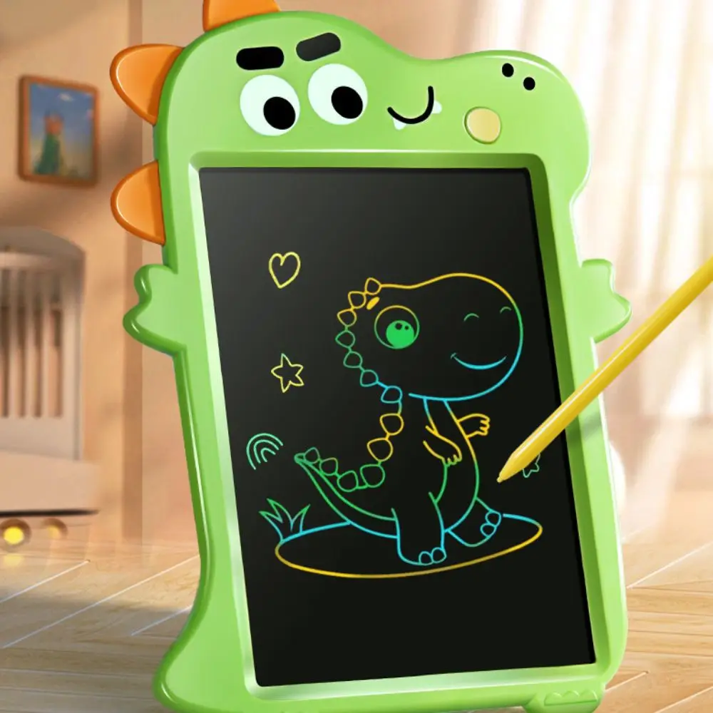 Portátil dinossauro lcd prancheta colorida reutilizável doodle desenho almofada durável apagável placa de escrita eletrônica criança