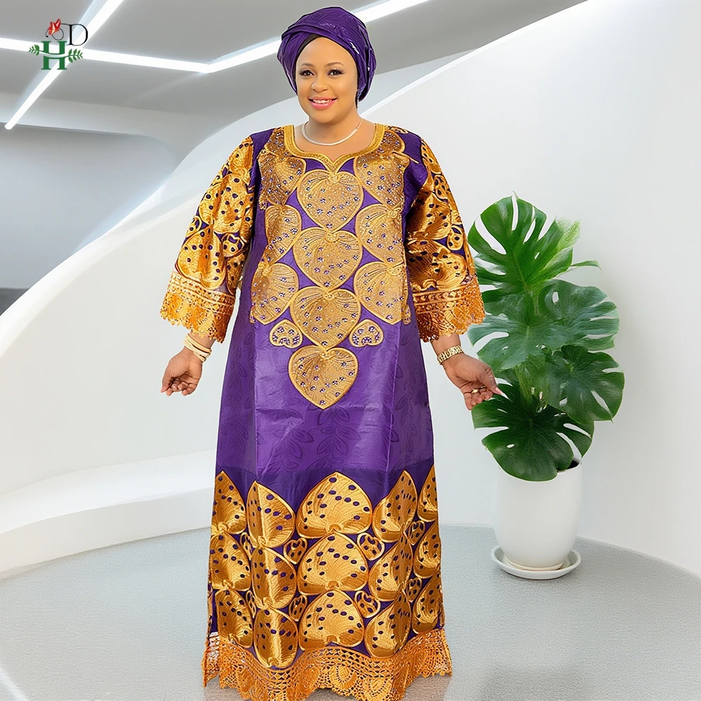 فساتين حريمي أفريقية مطرزة فستان بازان الثراء مقاس كبير فساتين زفاف بوبو أنيقة قفطان بوبو جلابة