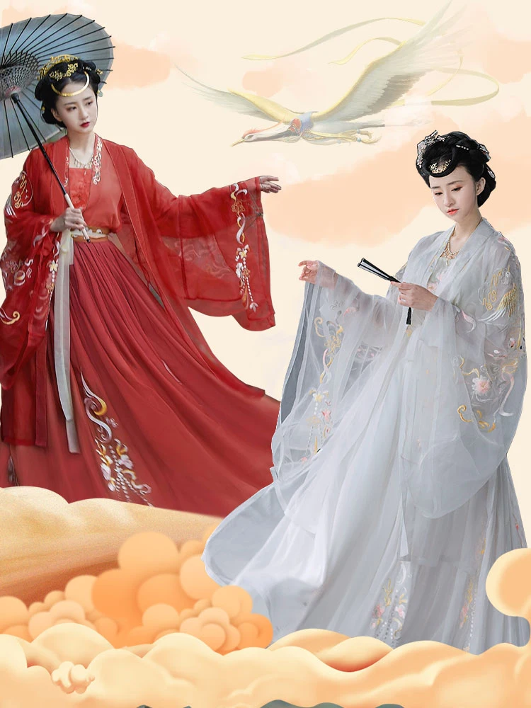 

Ancient Kimono Hanfu Dresses Tang Dynasty Marry Heavy industry Embroidery Chinese Style Traditional Folk Dance Cosplay Costume