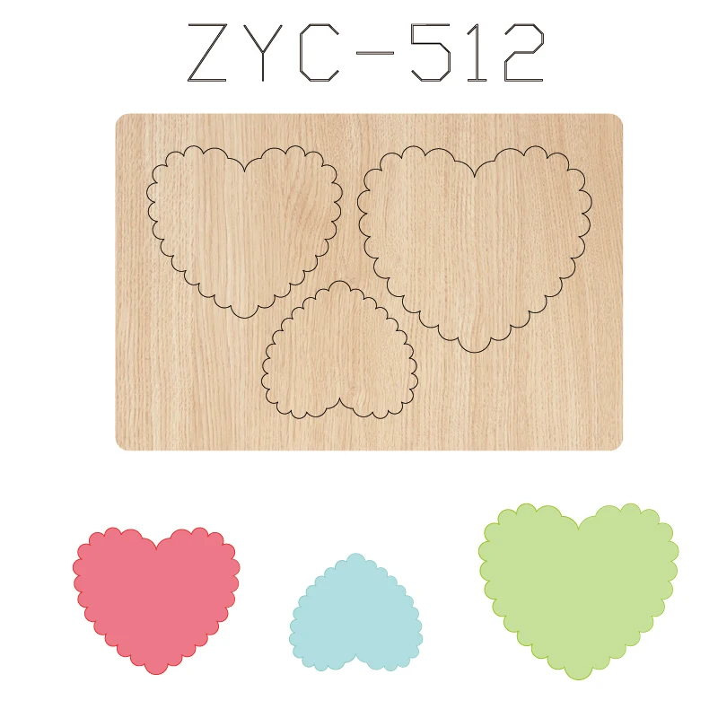 

ZYC-512 hair clip Wooden Cutting Mold Suitable for Die-Cutting Machines