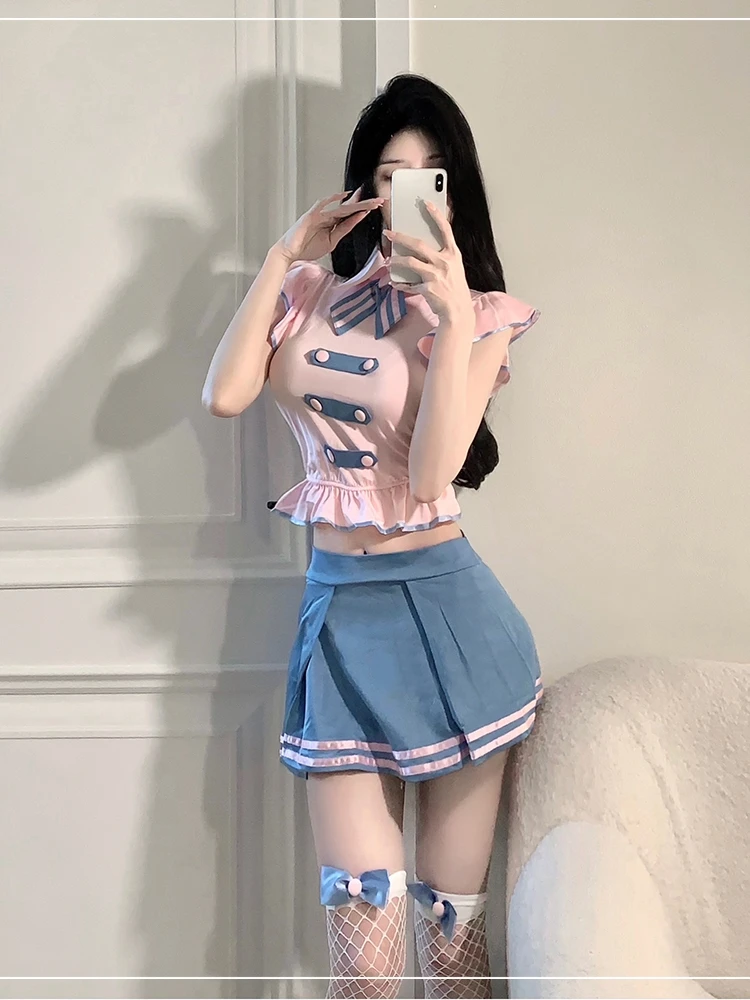 

Униформа Pure Desire, соблазнительное устройство, нижнее белье, сексуальный костюм, костюм моряка для колледжа, костюм стюардессы для кампуса JK Bunny