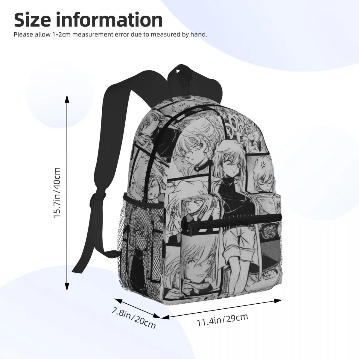 حقيبة ظهر للطلاب من Ai Haibara Detective Conan Anime حقيبة مدرسية للمشي لمسافات طويلة والسفر حقيبة نهارية للأولاد والبنات حقيبة كتب عصرية حقائب كتف #2