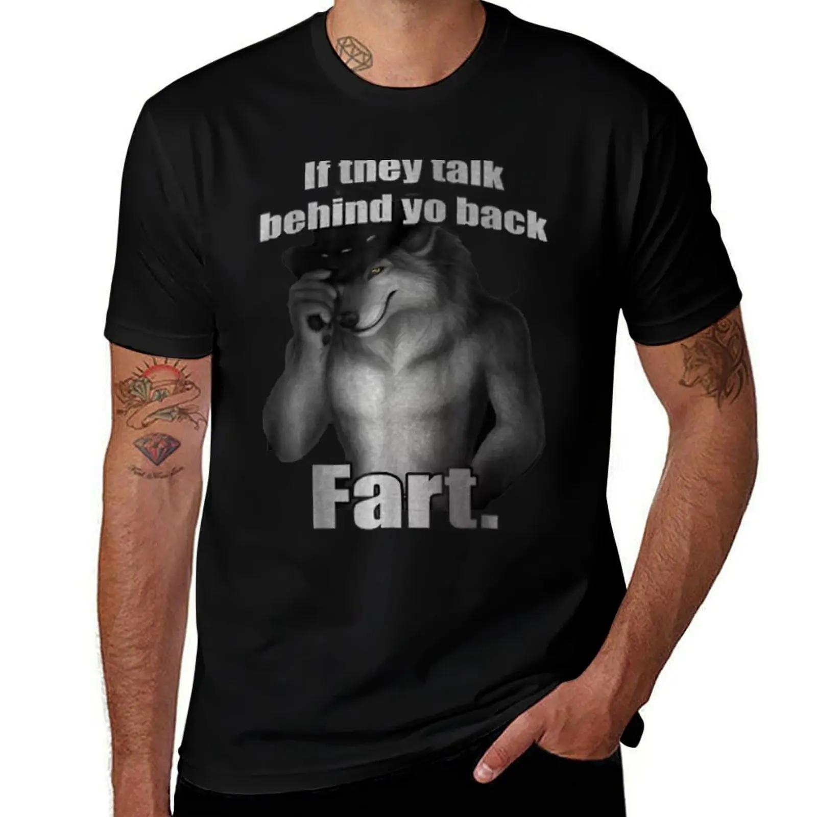 

If They Talk Behind Your Back Fart Funny Oddly Specific Meme T-Shirt T-Shirt vintage clothes plain mens clothing