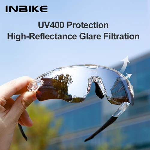 Imagen 2 del producto Gafas de ciclismo INBIKE polarizadas para deportes al aire libre, protección solar, gafas de ciclismo para bicicleta de carretera, gafas profesionales para correr y senderismo