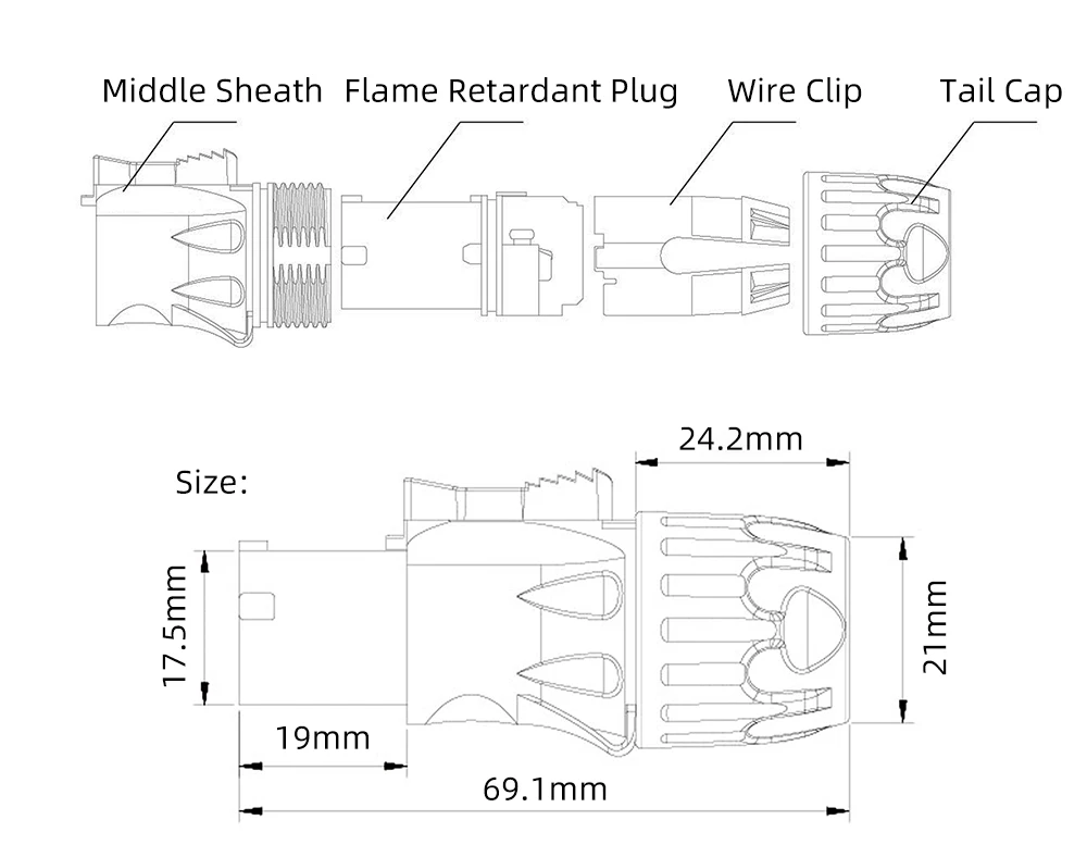 NAC3FX 16A PowerCON Aviation Steckdose Power Eingang Ausgang Adapter IP65 Für Industrielle Steuerung LED Bildschirm Licht Audio Signal ﻿ – Detail 23
