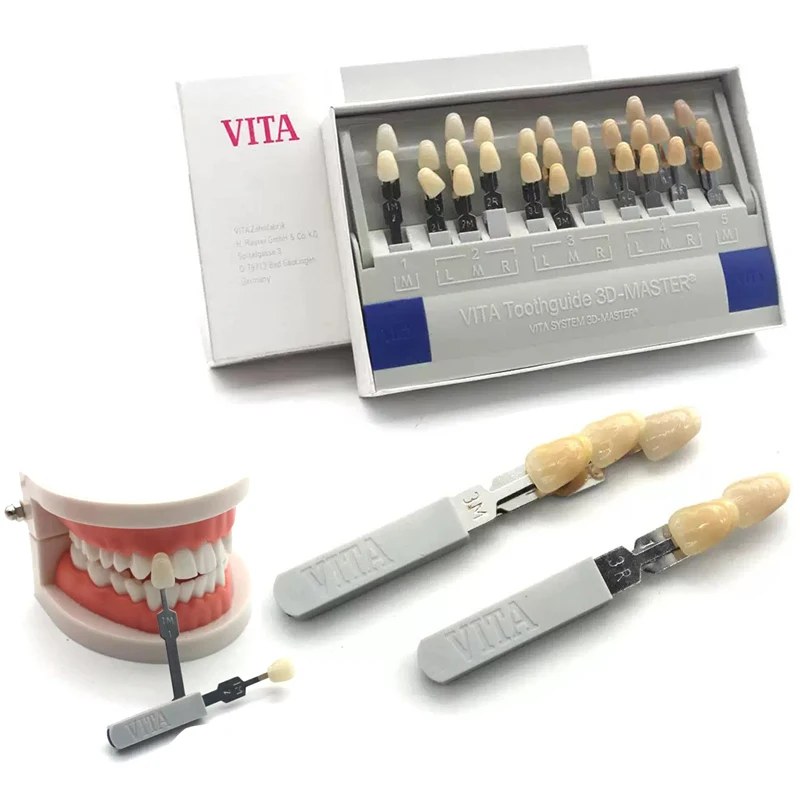 29/16 Colors Dentistry Clinic Colorimetric Plate Dental Vita 3D Master Teeth Whitening Comparing Toothguide Bleach Shade Guid