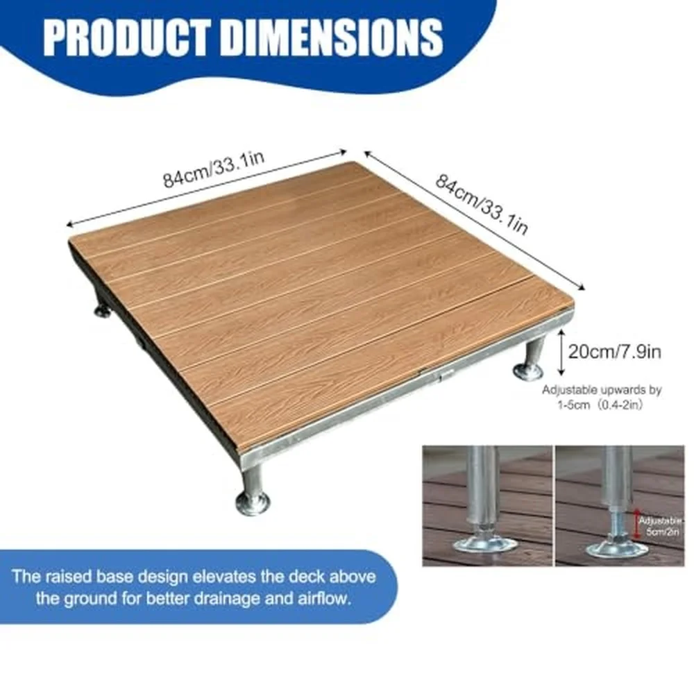Floating Deck Kit Raised Deck Platform Decking Waterproof Composite Tile