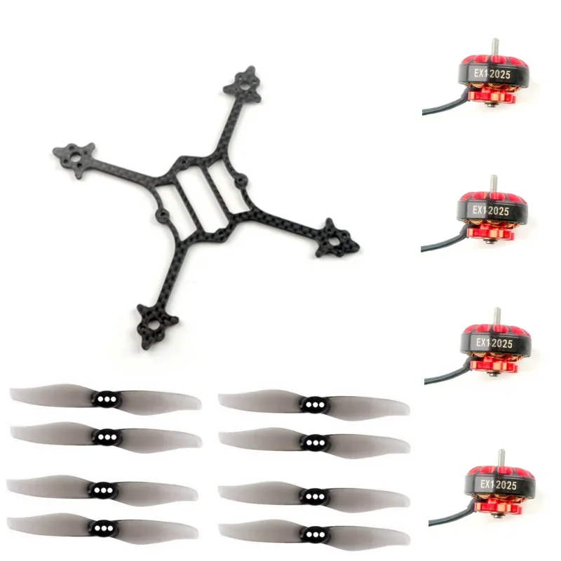 HappyModel Crux3 3inch Toothpick Frame Kit with 4PCS EX1202.5 KV6400 / 8000KV / 11500KV Motor 4Pairs Gemfan 3018 1.5mm Propeller