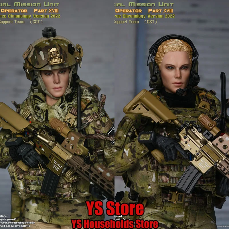 Easy&Simple ES 26064C 1/6 CAG Special Mission Unit Female Operator Soldier Model Camfoulage Cloth Design 12" Full Set Figurine