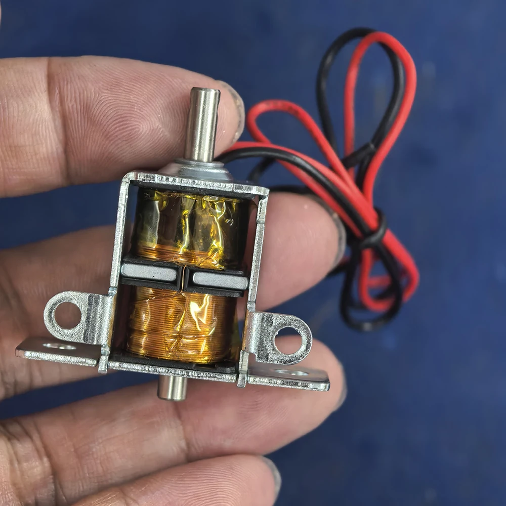 10pcs Push-pull type self-holding  solenoid electromagnet DC12V Two-way Solenoid 6MM Stroke