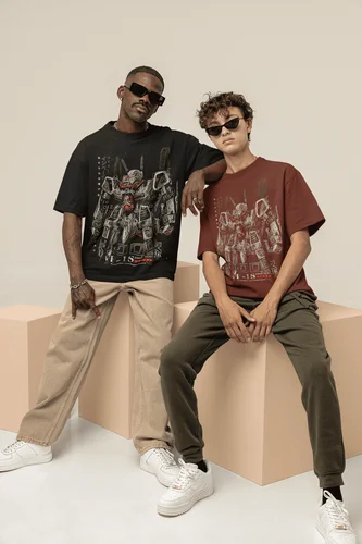 Imagen 2 del producto Macross Super Robot Anime japonés Camiseta de manga corta para hombre Camisetas gráficas