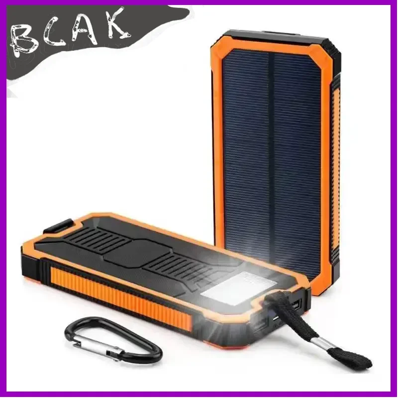 Quality Solar Power Bank Large Capacity Ultra-thin Waterproof Outdoor Emergency LED Light Solar BCAK Mobile Power Supply