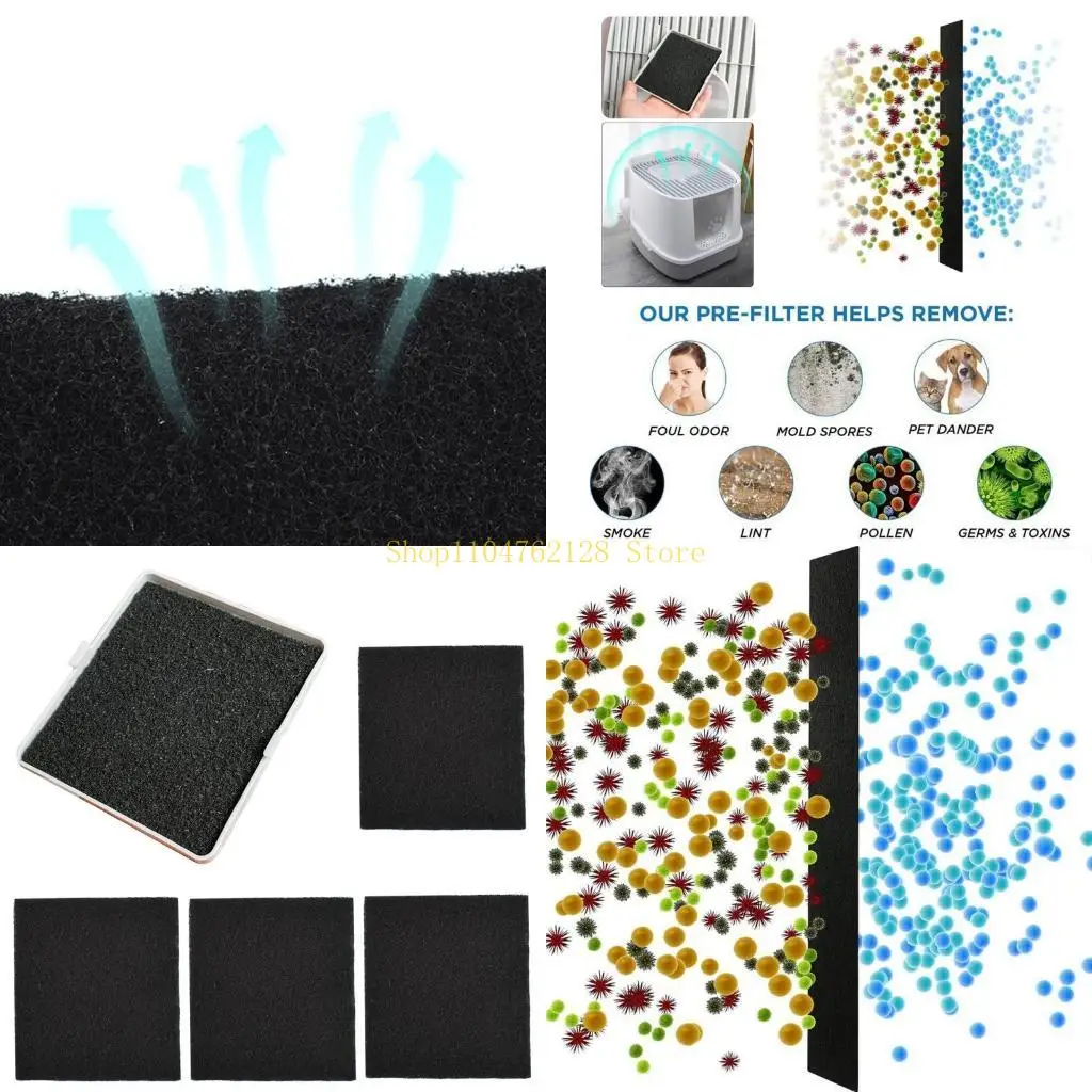

Activated Carbon Filter Cotton for Pet for Cat Litter Boxes Cleaner Replacement Accessories Sponge Filter Foam Sheet best sale