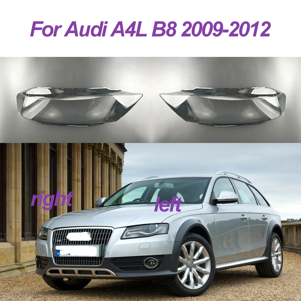 

Car Front Headlight Cover For Audi A4LB8 2009 2010 2011 2012Plexiglass Headlamp Transparent Cover Car Lens Shell Car Accessories