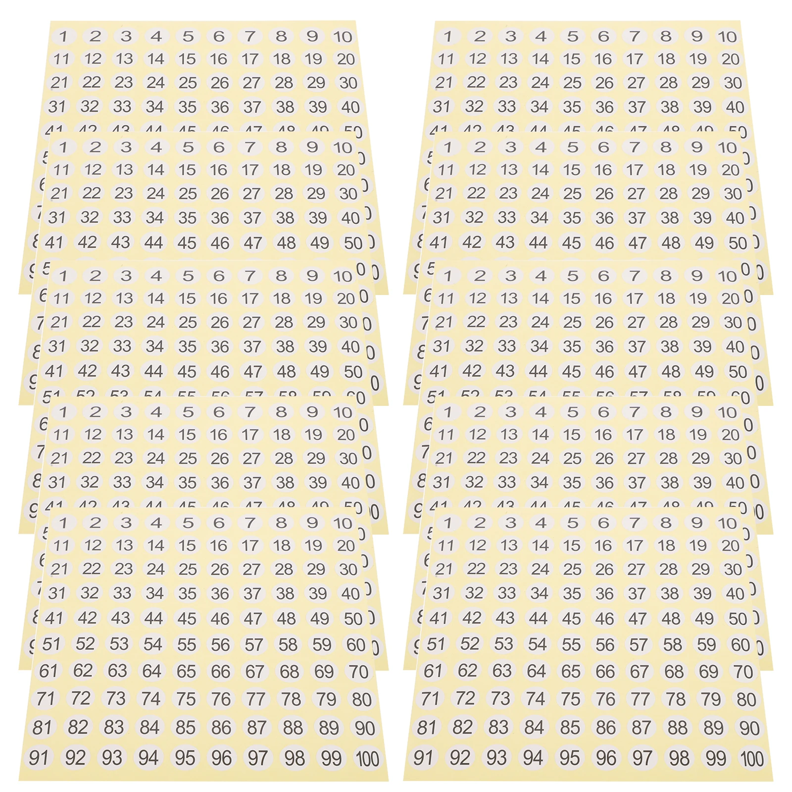 

Digital Label 15 Sheets Round Number Stickers Consecutive Classification Labels Self Adhesive Storage Folder Bottle Cabinet
