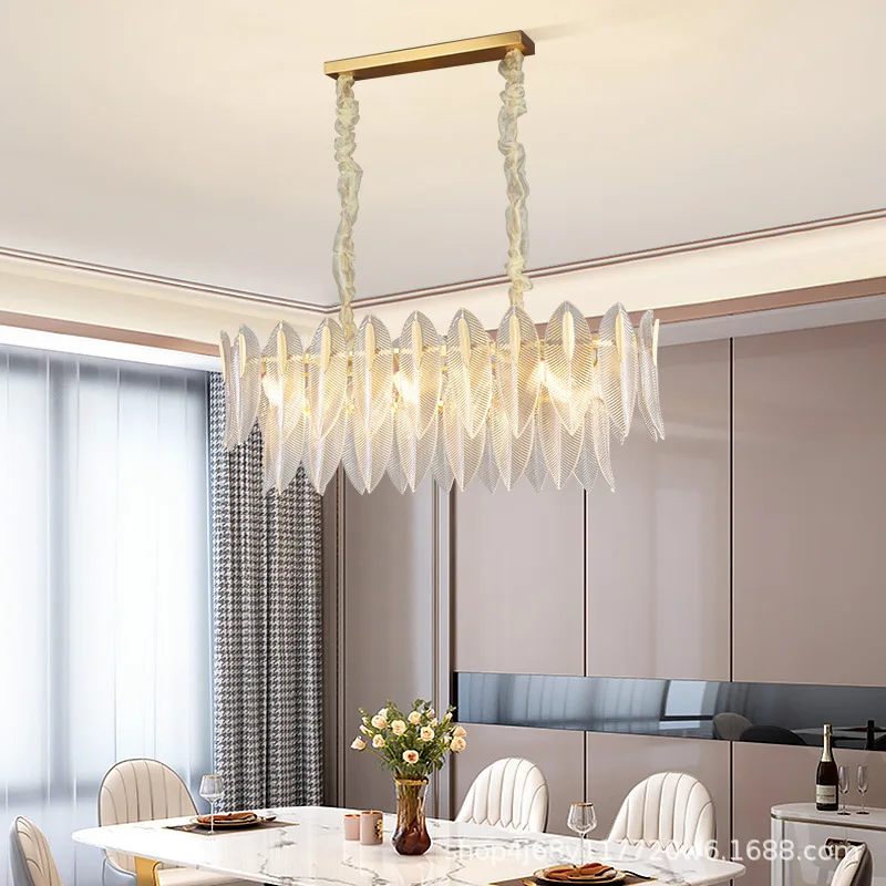 

French Romantic Personalized Glass Chandeliers Nordic Designer Pendant Lamp Villa Living Room Restaurant Led Lighting Fixtures