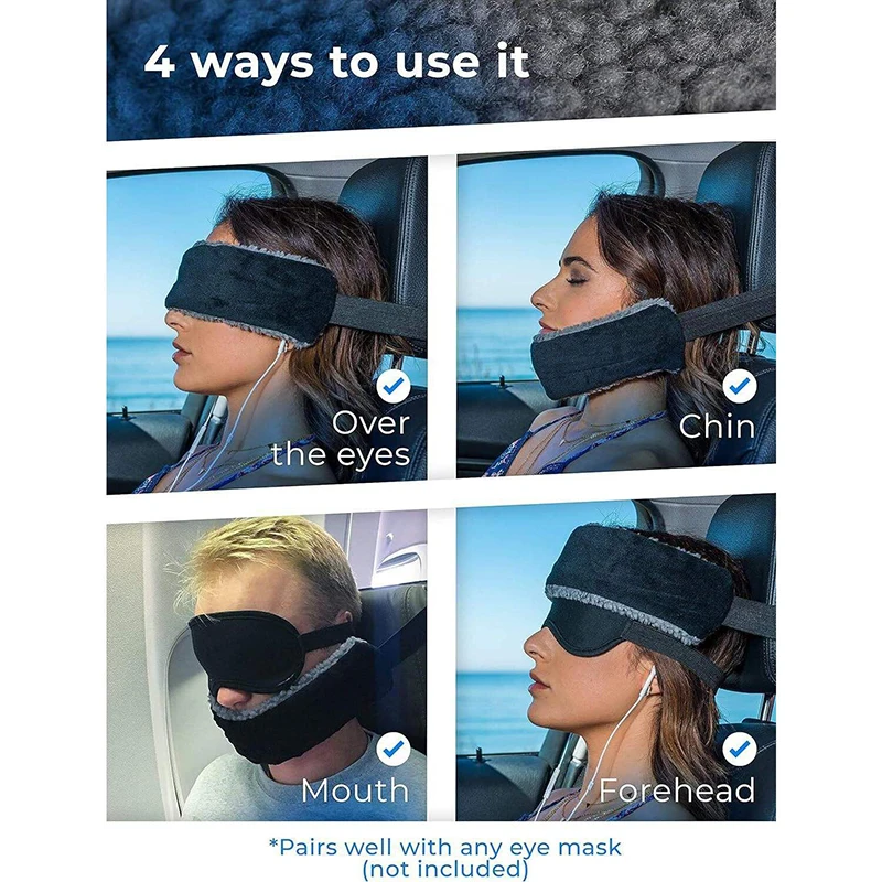 1Pcs Head Support Strap Adjustable Travel Pillow Airplanes Neck Support Band Portable Cars Seat Sleep Aid Head Fixed Strap