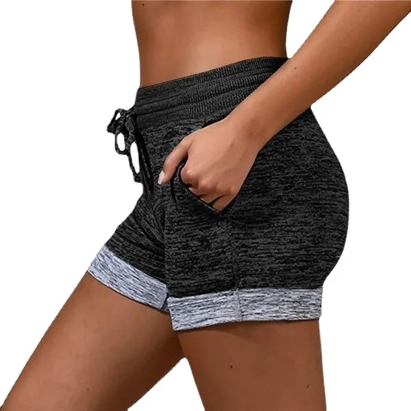 New Summer Women\'s Bottoming and Easy-drying Shorts Yoga Leisure Sports Waist Tie Elastic Shorts Women Pants Lady