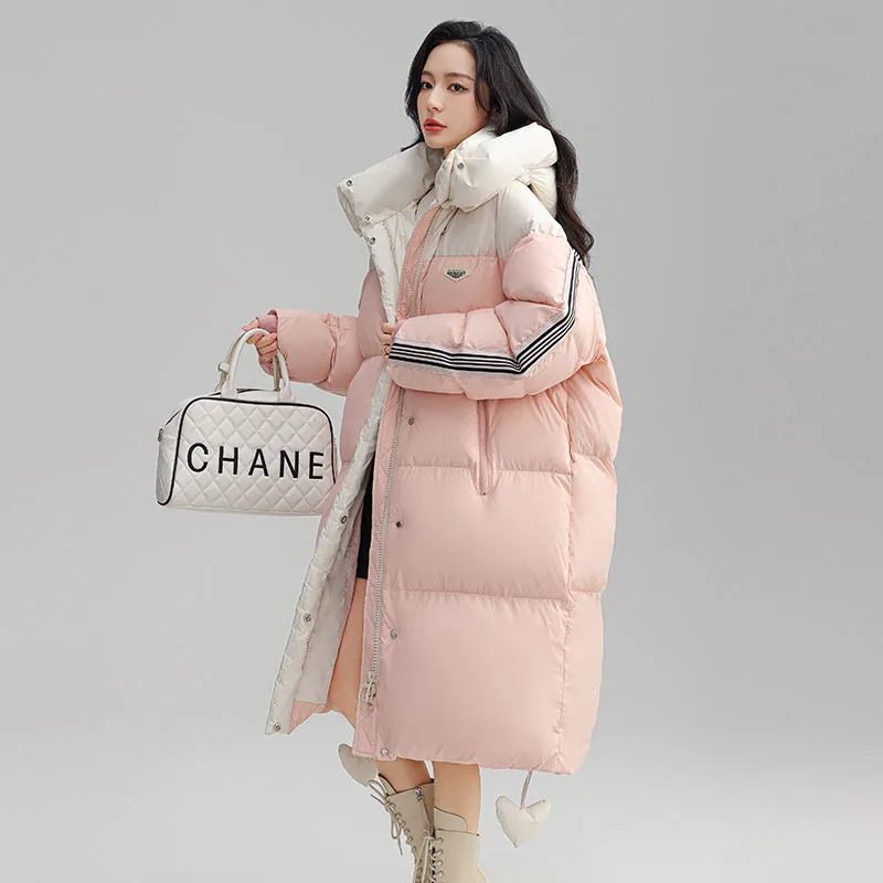 

90% White Duck Down Women Winter Jacket Warm Hooded Parkas Female Fashion Design Thickened Snow Puffer Coats