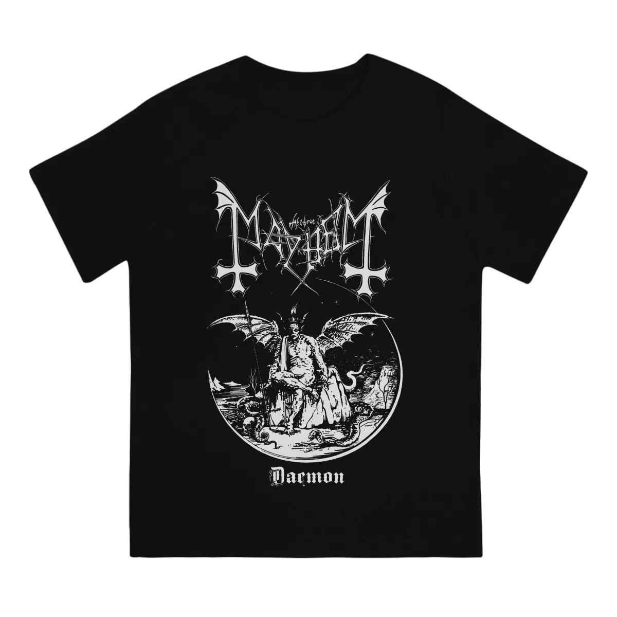 Mayhem Dead TShirt for Men Daemon Humor Casual Sweatshirts T Shirt High Quality Trendy Loose