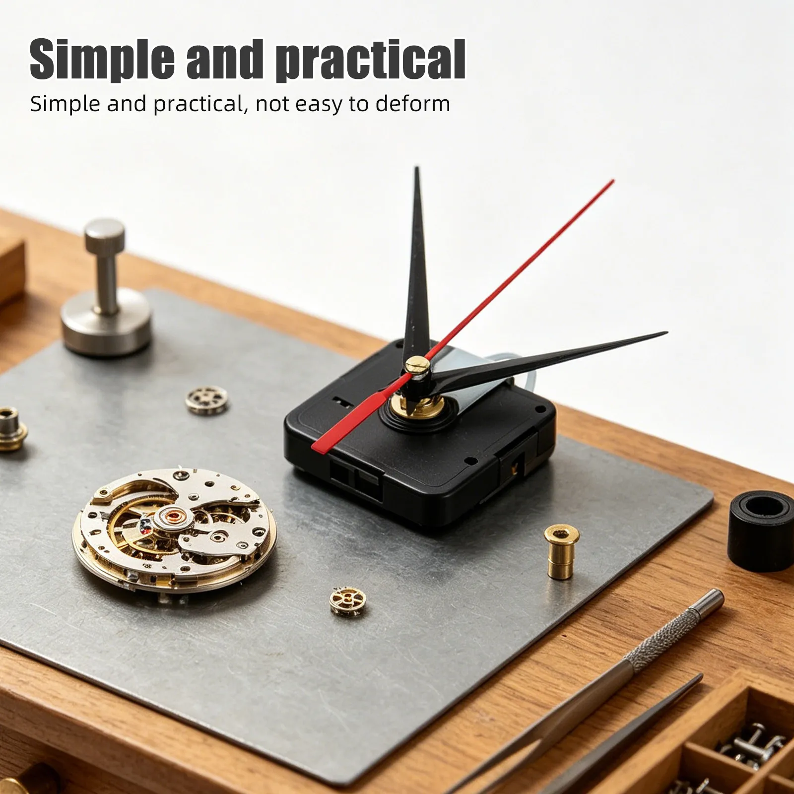 1Set Clock Hands Hour Minute Second Pointer Anodized Finish Silent Quartz Movement DIY Repair Kit Replacement Parts for Wall