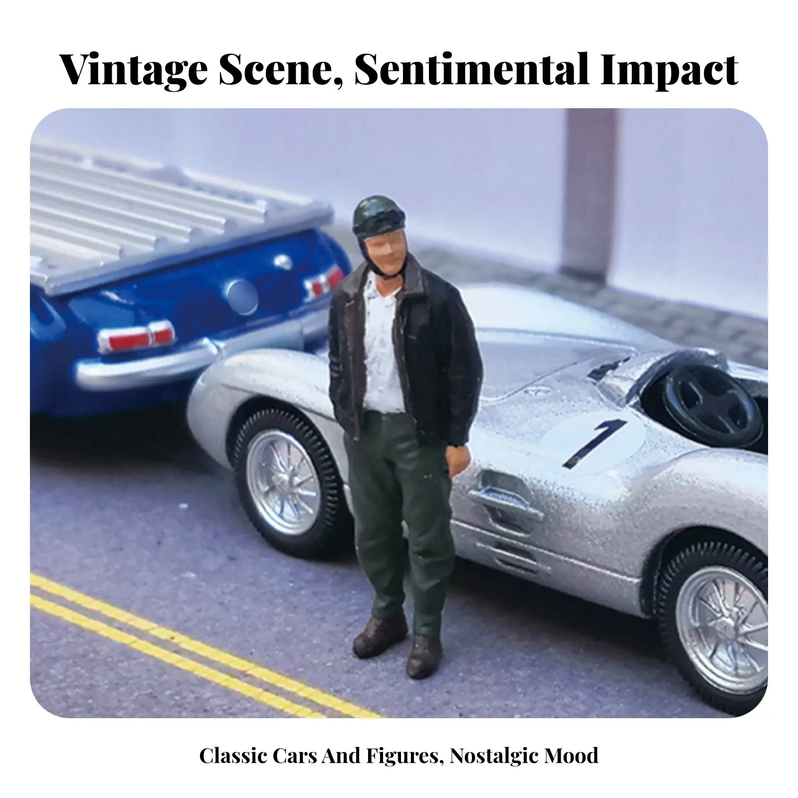 

1:64 Proportion Human Model Highly Detailed Model Car Display Scene Figure Miniature Airman Figurine Hand Painted 1:64 Scale