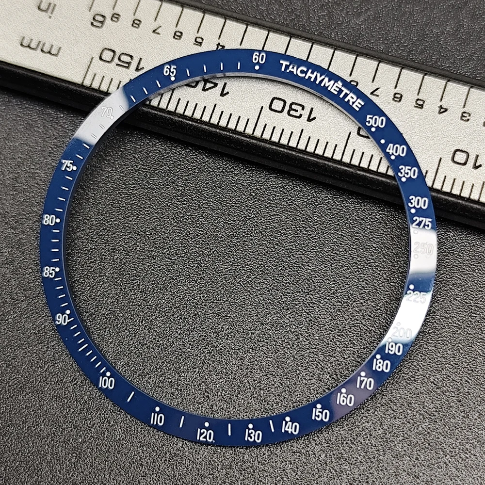 42.9 * 37.2mm/39 * 33.2mm Flat Watch Ceramic Bezel Insert Watch Bezel Ring Replacement Parts Fit for Watch Case Accessories