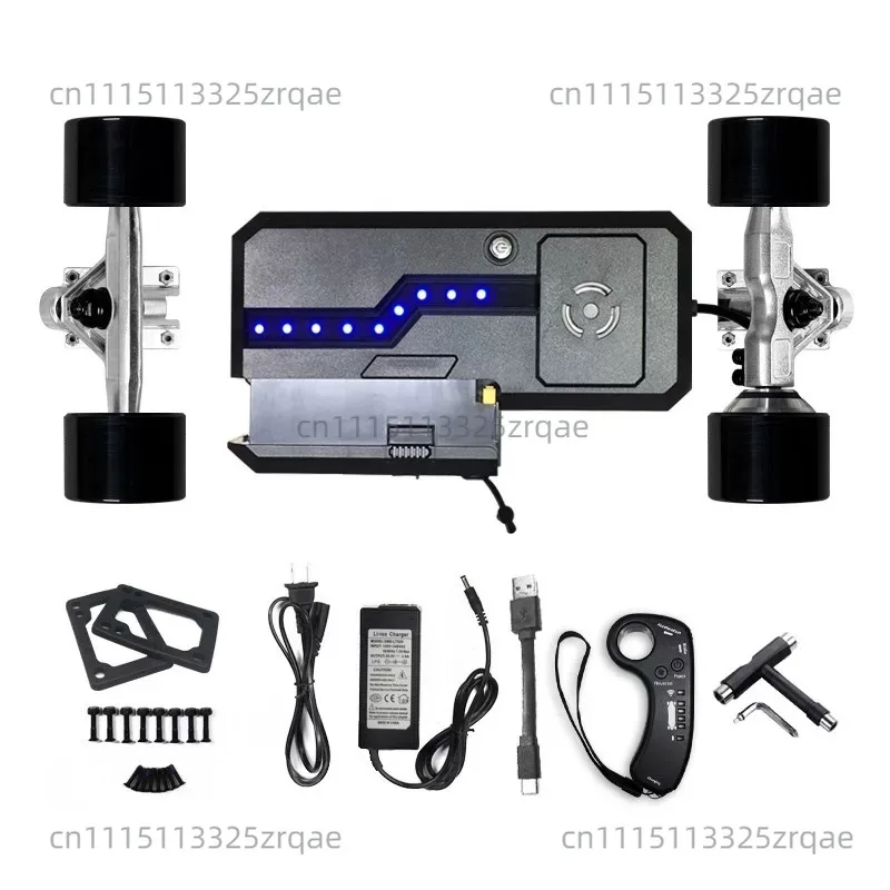 4 wheel electric skateboard kit controller motor single and double drive electric remote control skateboard full set