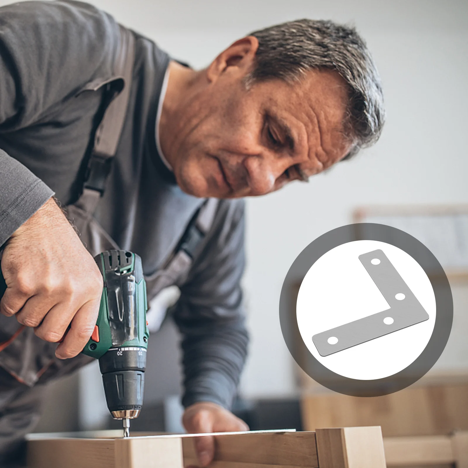 

10Pcs Stainless Steel Corner Fixed Plates L-Shape 60x60mm Heavy Duty Strong Steel Angle Brackets Corner Braces for Furniture