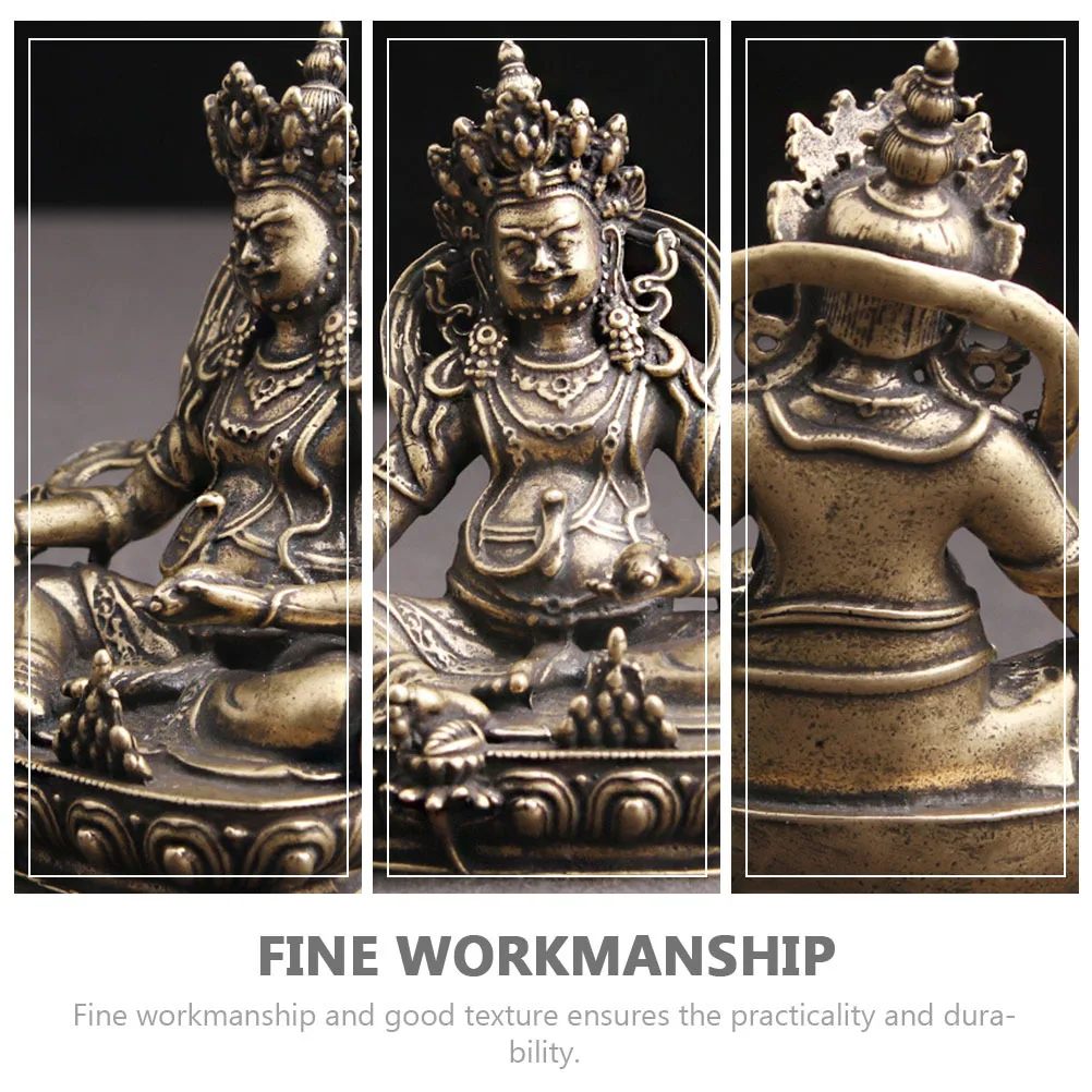 

1Pcs Creative Brass Buddha Statue Desktop Ornament Brass Adornment Desktop Buddha Adornment Crafts Decor