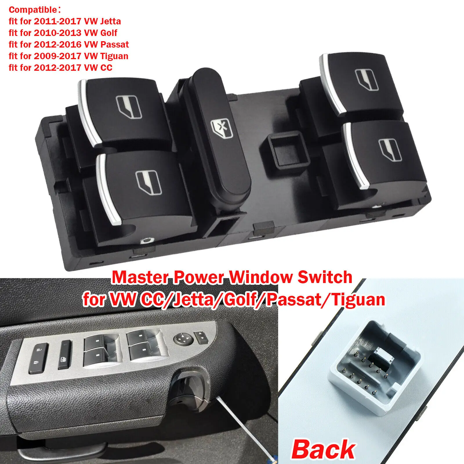 

Fit for VW CC Golf Jetta Passat TIGUAN Front Power Master Window Switch 5ND959857