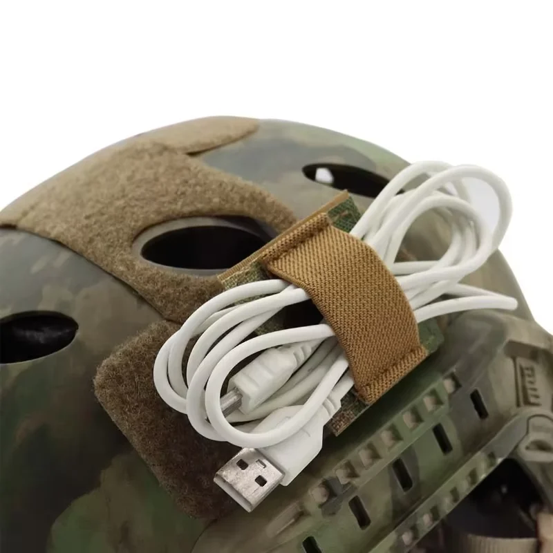 

Tactical Headset Cable Organizer Strap, Elastic Wire Management Hook & Loop Tie for Helmet, Headphone, Intercom Accessories