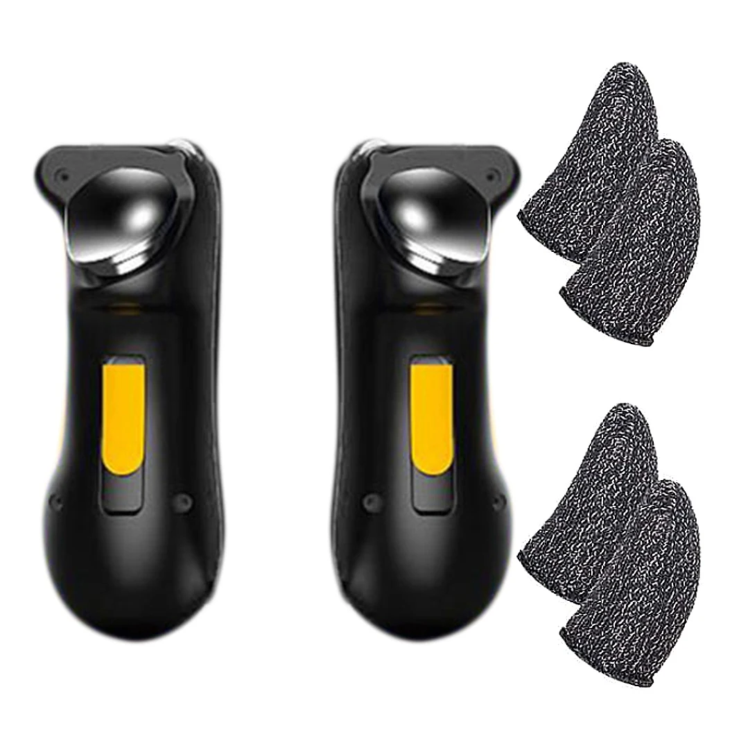 

Качественный мобильный игровой контроллер для Ipad PUBG Trigger Controller L1R1 с 2 парами игровых чехлов для пальцев