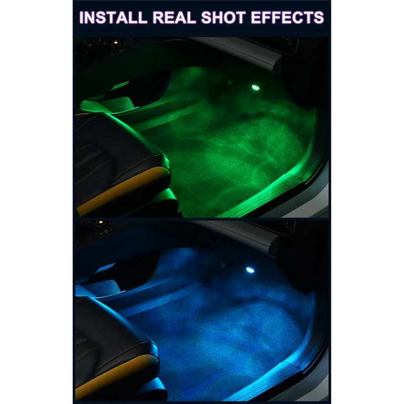 AA49 20Pcs Wireless Colorful LED Car Interior Ambient Light Remote Control Battery Operated Vase Pool Pond Lantern Decoration