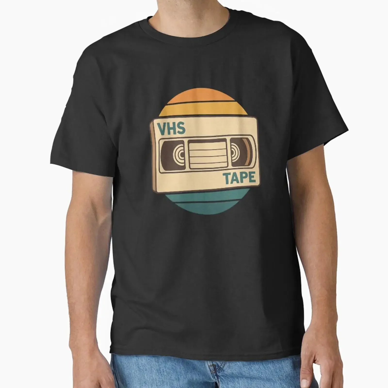 Rewind the Future Retro VHS Glitch Aesthetic designed and sold by Tadeusz1 vintage Washed Top For Everyday Wear homme