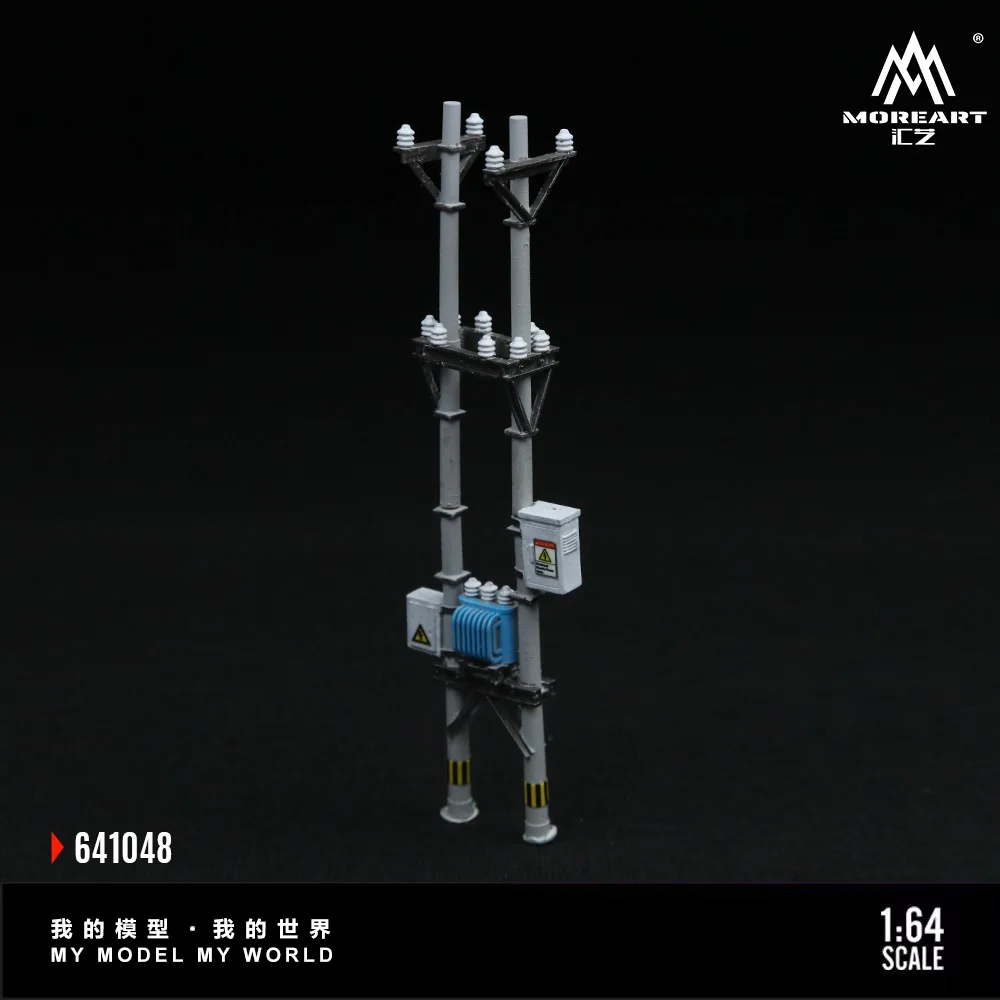 *Pre-ordine*Più arte 1:64 Simulazione in miniatura Pali utili in resina 3D 01, Accessori modello di scena per display, collezione e regalo