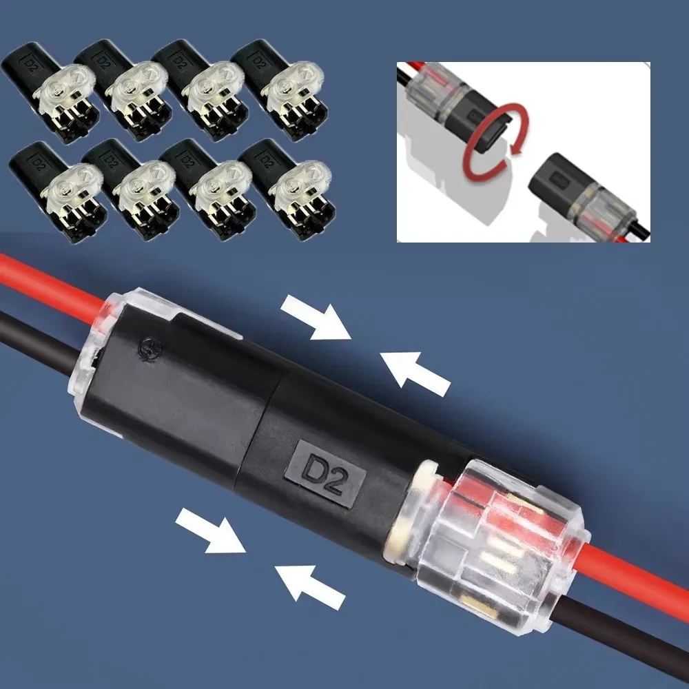 Electric Wire Connector No Strip Quick Dual Line Cable Interconnection Detachable Automotive Terminal Plug Universal Quality