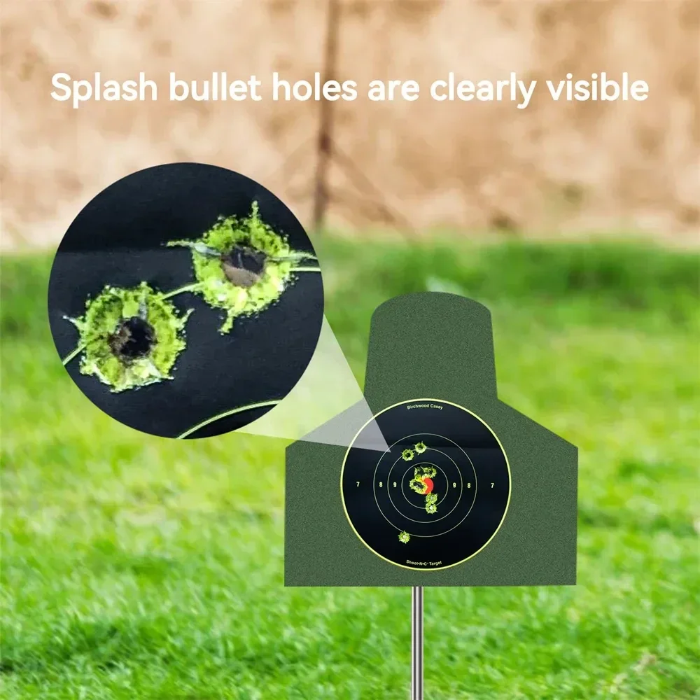 100pcs Paper Target Stickers Adhesive Reactivity Shoot Targets Outdoor Shooting Practice Hunting Training 8*8inch Shot Target