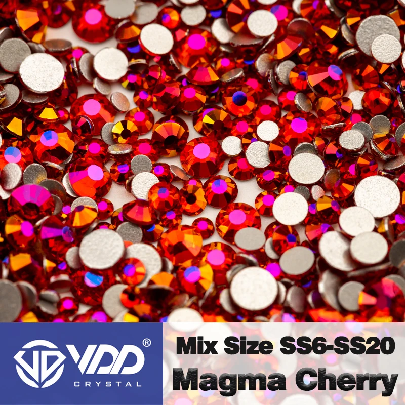 VDD New Magma-Color Mix Size SS6-SS20 High Quality Glass Rhinestones Crystal Flatback Stones For Nail Art DIY Crafts Decorations