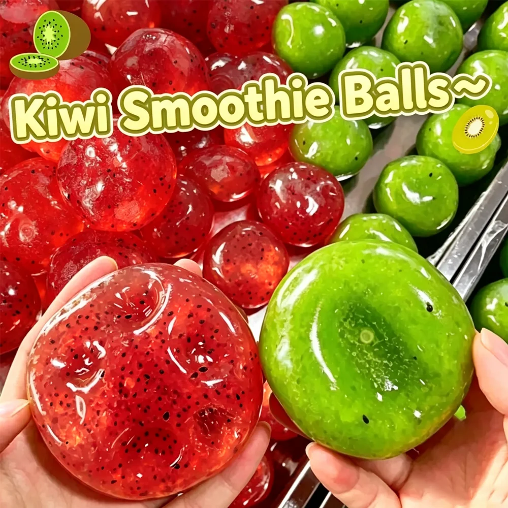 2026 Handmade Watermelon & kiwi fruit Slushy Squishy Toy Soft Stress Relief Squeeze Toy Realistic Fruit Simulation Model Gift